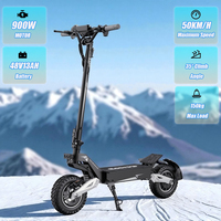 OOTD T10 Electric Scooter 900W Peak Power 48V13AH Urban E-scooter LED Large Screen 11-inch Off-road Tire Portable Escooters