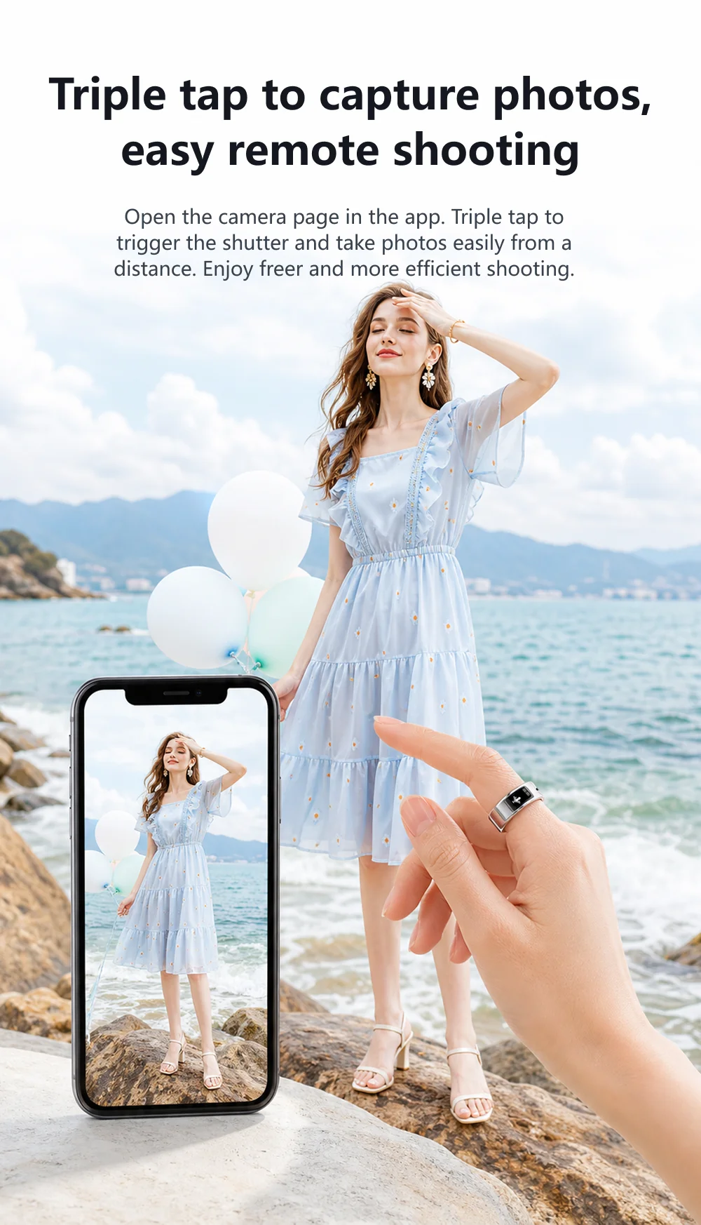 AI Recording Smart Ring Heart Rate Health Sleep Monitoring Gesture Control AI-Translation Waterproof Multiple Sport Smartring