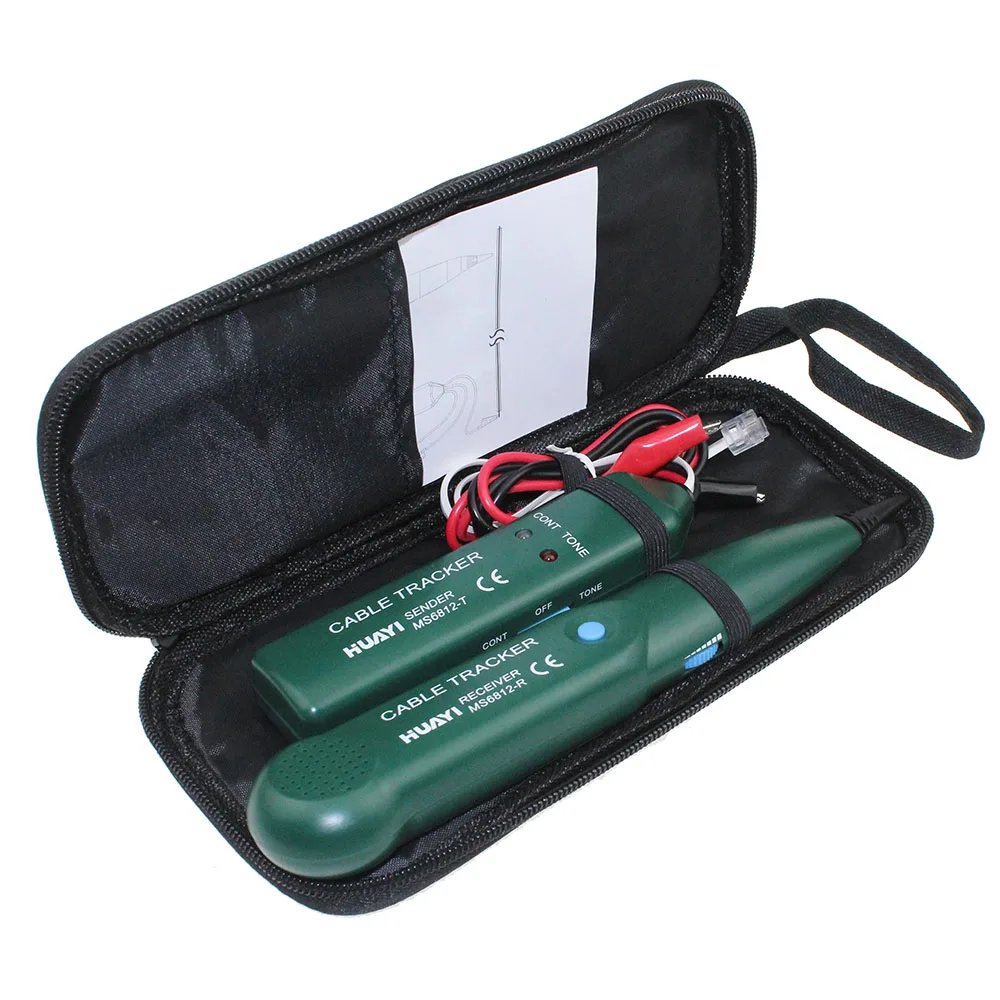 New HUAYI MS6812 Cable Tester For UTP STP Cat5 Cat5E Cat6 Cat6E RJ45 LAN Network RJ11  Telephone Wire Tracker Diagnose Tone