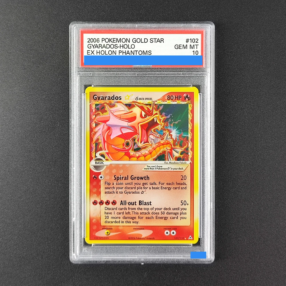 

2006 POKEMON GOLD STAR GYARADOS-HOLO EX HOLON PHANTOMS 102 GEM MT 10 Collection DIY Rating Card High Quality Replica Card