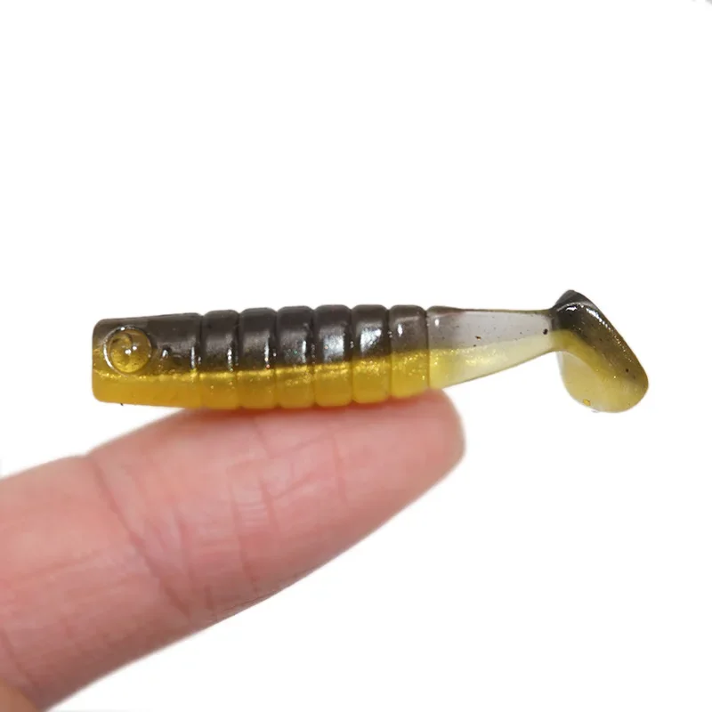 New 10pcs Silicone Soft Lures Piece Artificial Tackle Bait 4cm 1g Goods For Fishing Sea Fishing Rockfishing Swimbait Wobblers