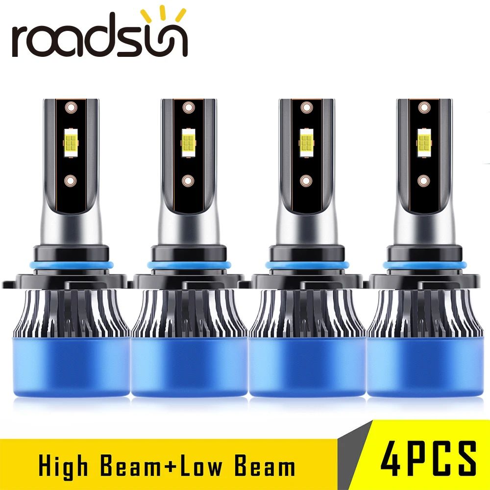 4x 9005 9006 LED Headlight Bulbs Kit High & Low Beam 6000K Conversion For GMC Yukon XL 1500 2000 2001 2002 2003 2004 2005 2006