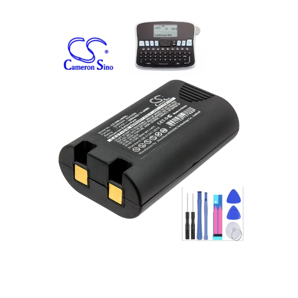 Cameron Sino 1600mAh Battery for DYMO R5200,LM360D,LM420P,Rhino 420P,Rhino 5200,Rhino 4200,LabelManager 360D, 420P, For 3M PL200