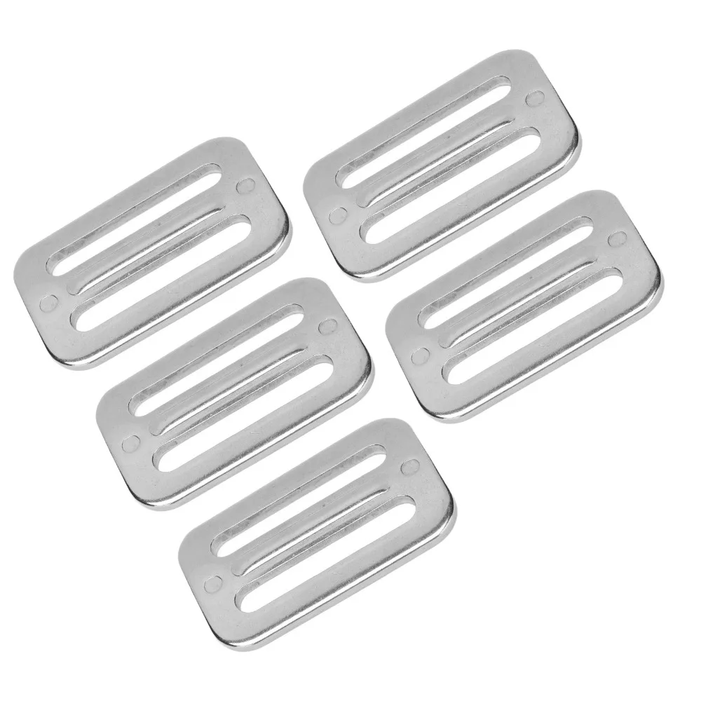 5 ชิ้น 2.8 x 1.8 นิ้ว หัวเข็มขัดเลื่อนปรับได้ ทำจากสแตนเลสสตีลความแข็งสูง งานฝีมือประณีต