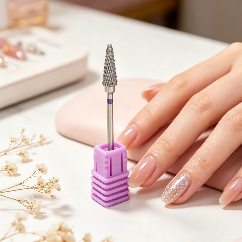 Nail Drill Bit Tungsten Steel Triangle Straight Tooth Universal Rotary File Fast Remover Manicure Polishing Accessory