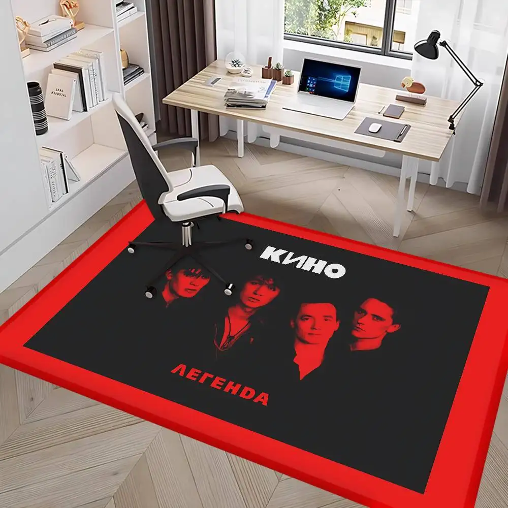 Russian Rock Band Kino Floor Mat INS Style Soft Bedroom Floor House Laundry Room Mat Anti-skid Household Carpets
