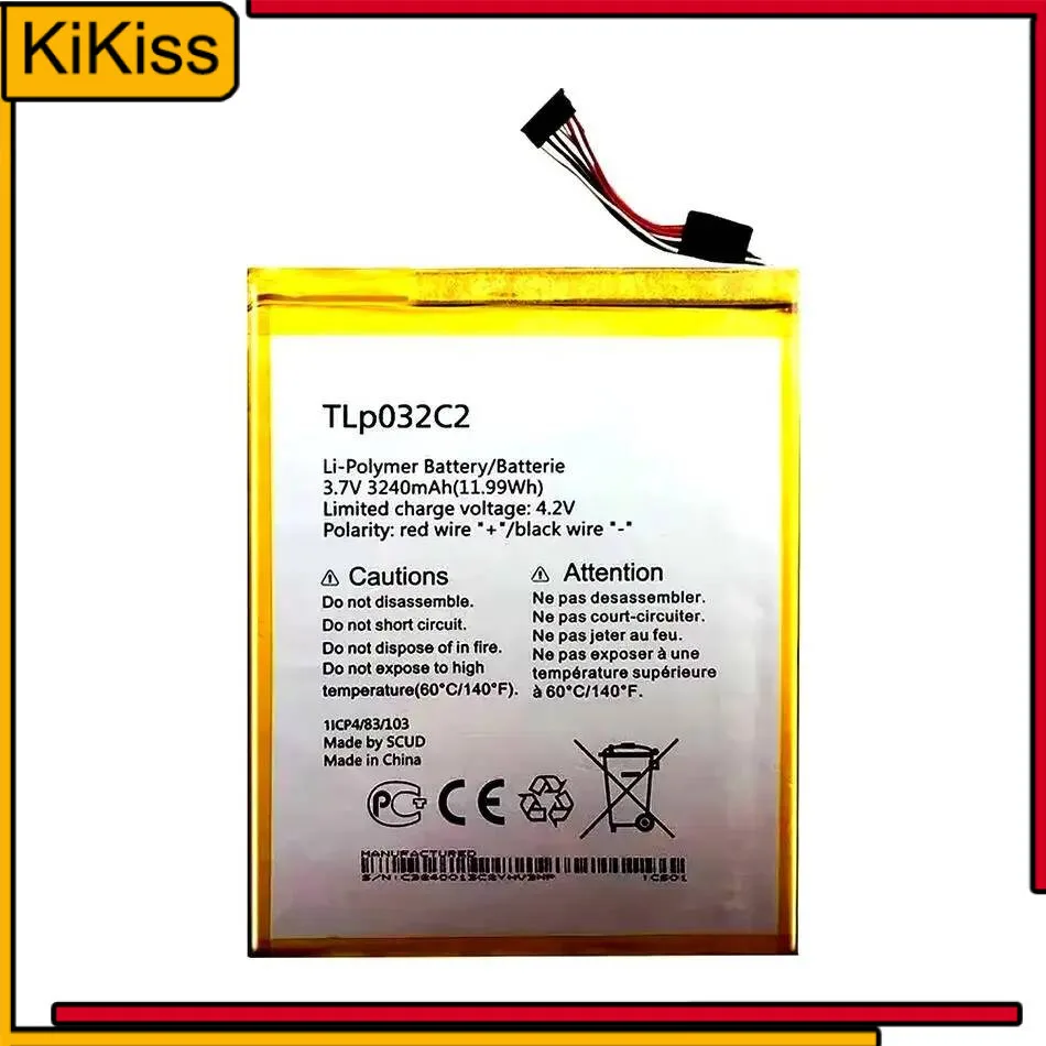 

Tlp032cc для Alcatel One Touch Pixi 8 8,0 3G 9005X OT-9005X аккумулятор мобильного телефона надежная замена 3240 мАч