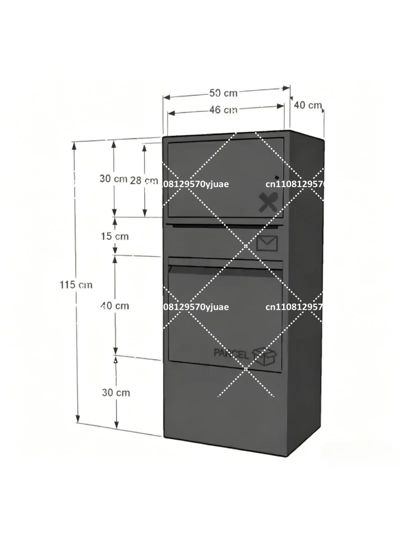 Secure Parcel Delivery Box for Home Office Package Storage Mail Cabinet with Lock