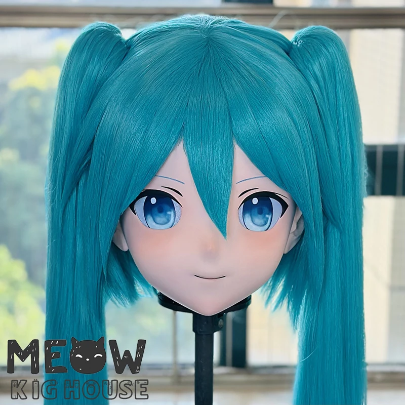 

(MEO510) Customize Handmade Full Head Lockable Crossdress Male to Female Japanese Cartoon Anime Game Character Kigurumi Mask