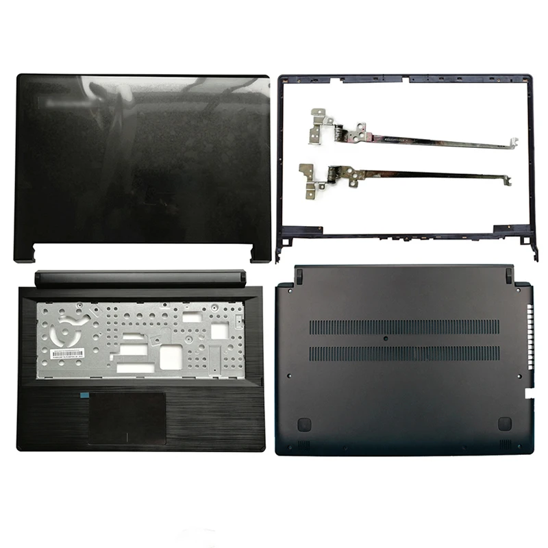 

NEW For Lenovo Flex 2 14 Laptop LCD Back Cover/Front Bezel/Hinges/Palmrest/Bottom Case 5CB0F76776 Black