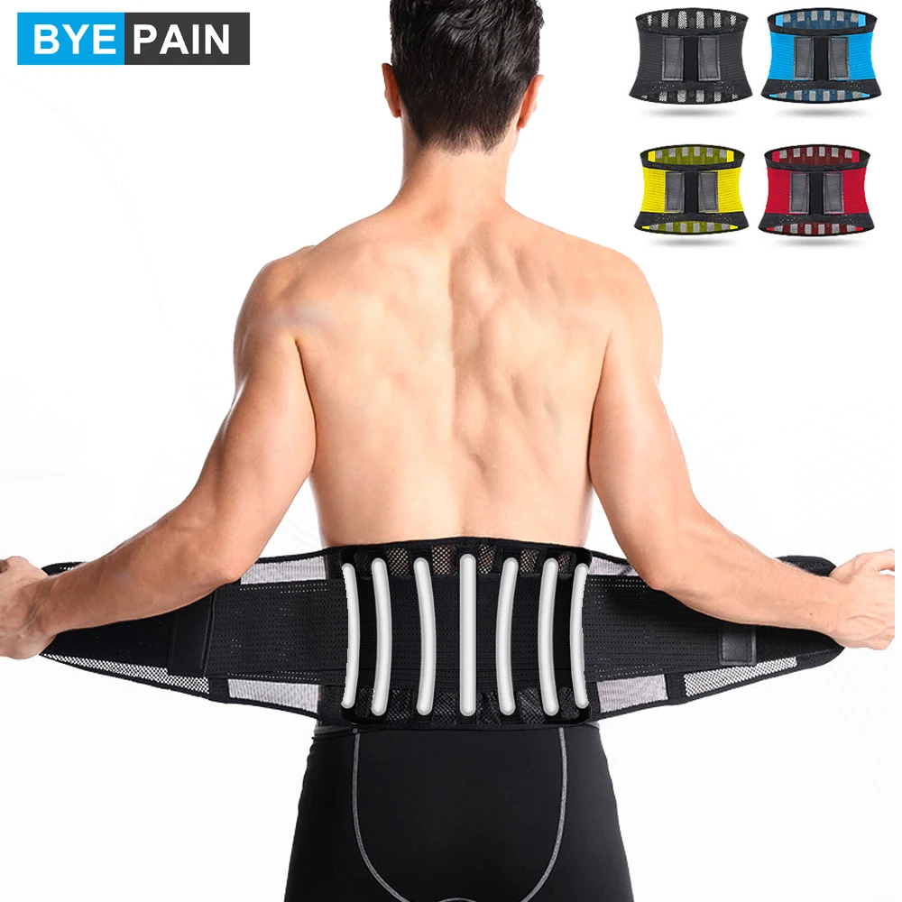 

Back Support Lower Back Brace provides Pain Relief - Breathable Lumbar Support Belt for Men Women Keeps Your Spine Straight Safe