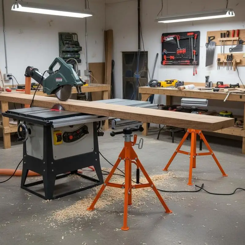 

Pipe Support Pedestal 27.6"-52" For Workshops Construction Sites Woodworking Shops, 2500 LBS Load Capacity 45# Steel Folding Design 12-Inch Ball Bearing Roller