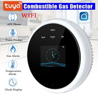 Intelligent Wifi Leak With Temperature Function Combustible Gas Detectors With Smart Life Information Push For Home Alarm System
