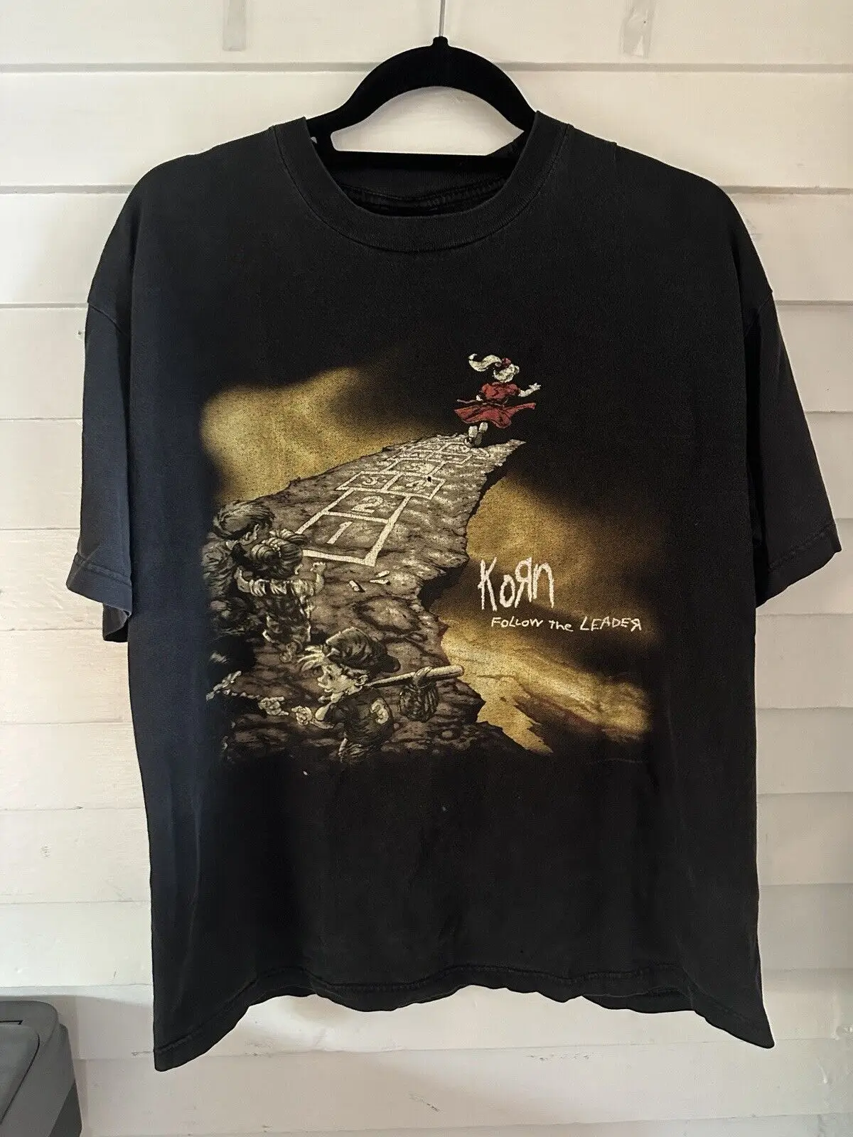 Vtg 1998 Size Large Korn Follow The Leader T Shirt Giant Tag