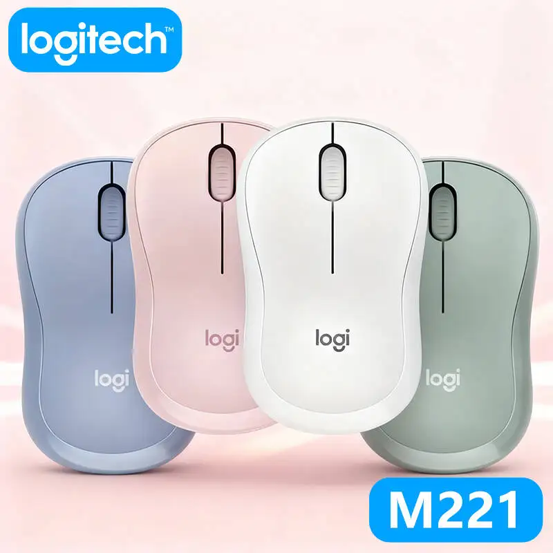 

Беспроводная мышь Logitech M221 Silent - 2,4 ГГц, без задержек, 1000 DPI, 18 месяцев автономной работы, идеально подходит для домашнего офиса и ежедневных задач.