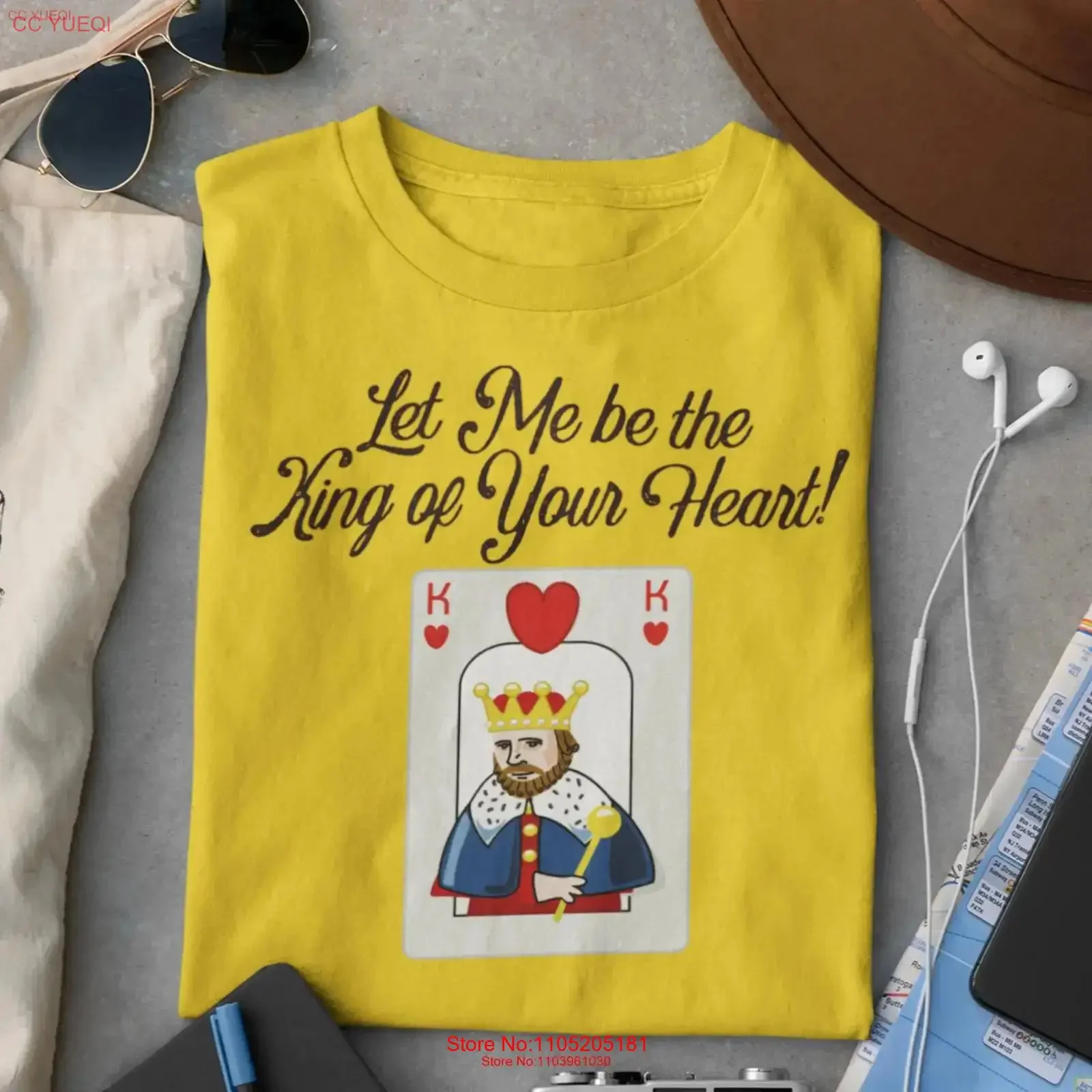 deixe-me-ser-o-rei-do-seu-coracao-t-camisa-namorados-noivado-poker-cartao-amante-amor-dia-dos-namorados-vintage-lavado-homme-elegante