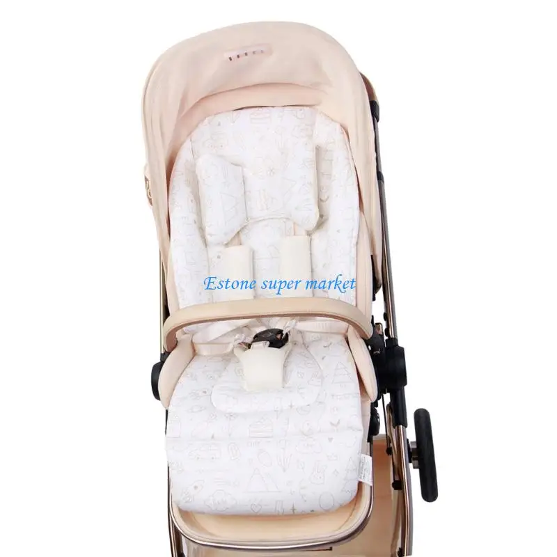 090B Multipurpose Baby Strollers Pad Washable Fabric Pram Carriage Cushion Toddlers Infant Pushchair Liner
