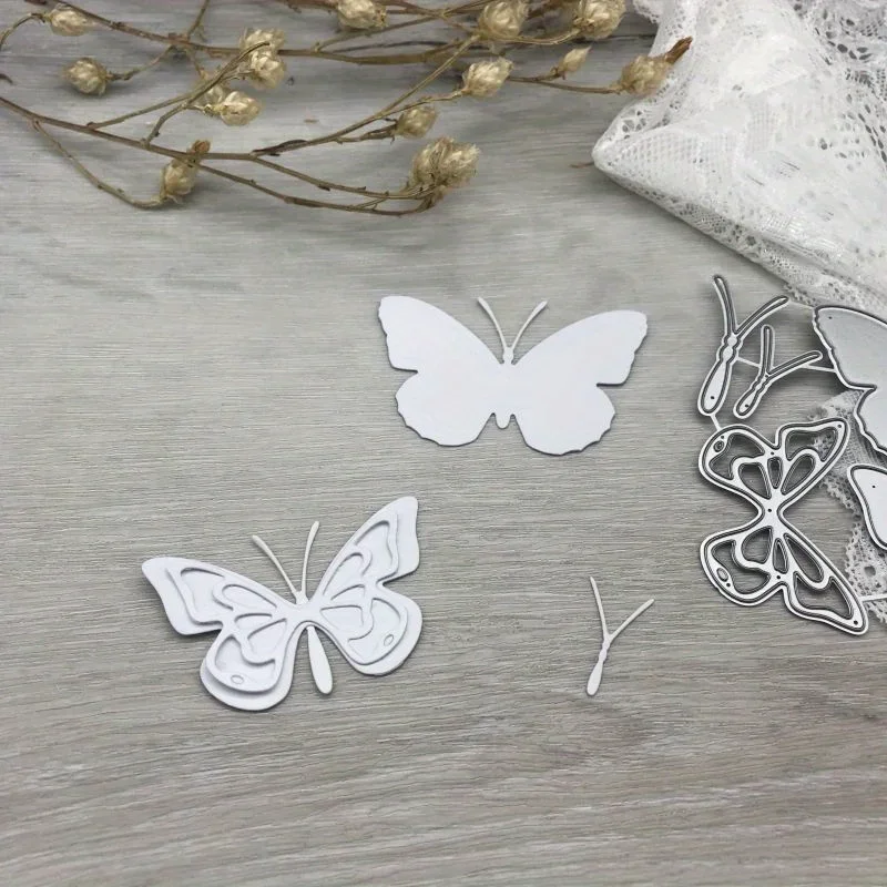

1 шт. металлическая вырубная форма для резки, трафарет для декора в виде бабочки, для скрапбукинга, бумажных поделок, нож-вырубка, лезвие, трафареты для вырезания