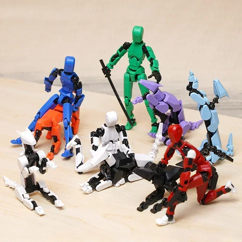 Multi Joint Movable Deformation หุ่นยนต์ 3D การพิมพ์รูปแบบร่างกายมนุษย์และสุนัขรูปของเล่นเกมเด็กของขวัญ