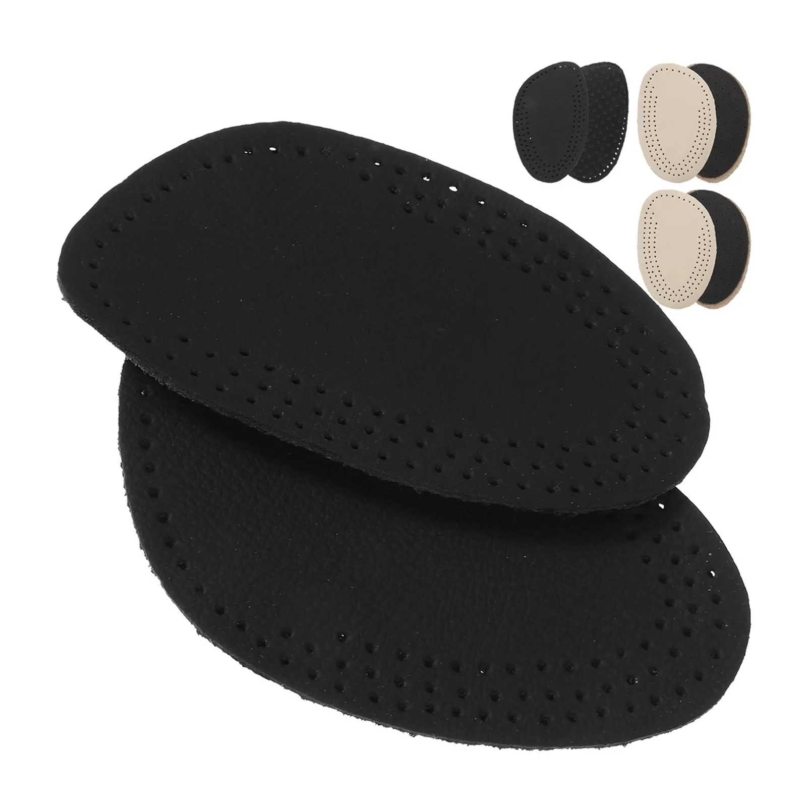 4Pairs Forefoot Mat Cowhide Pain Relieve Pads Anti-Slip Cushions Foot Care Footwear Inserts Women Comfort Forefoot Mat