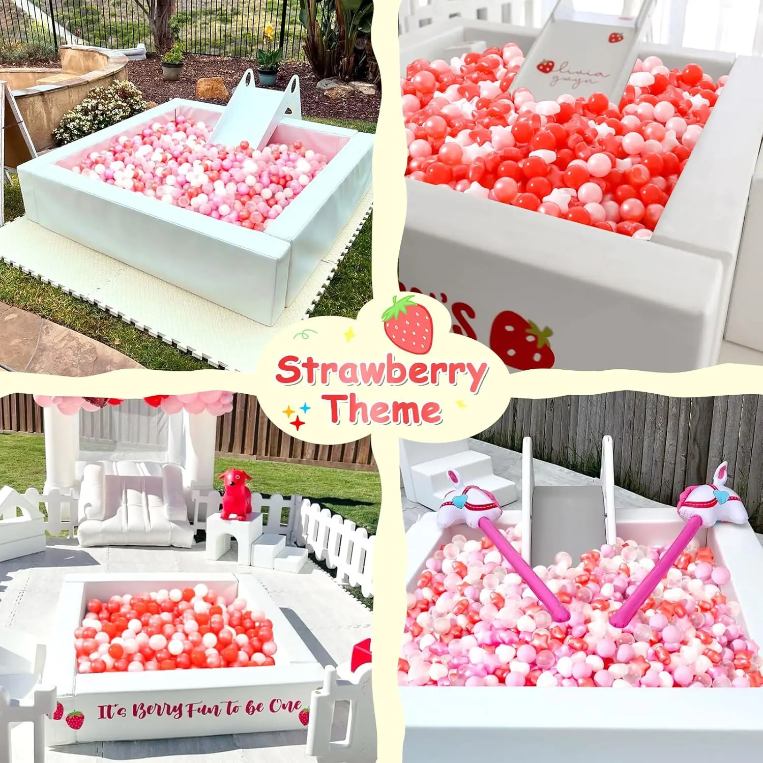 Star Ball Pit Balls pour tout-petits - Paquet en vrac de 200 pièces, balles de jouets en plastique anti-écrasement pour fosses à balles pour tout-petits, tente de jeu de bac à balles, B