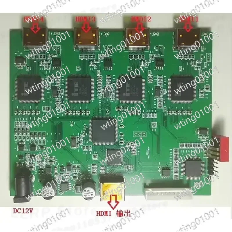 for Custom HDMI Quad Splitter 4 Channel Video Wall Controller Multi View Display Processor 1 Input to 4 Outputs High
