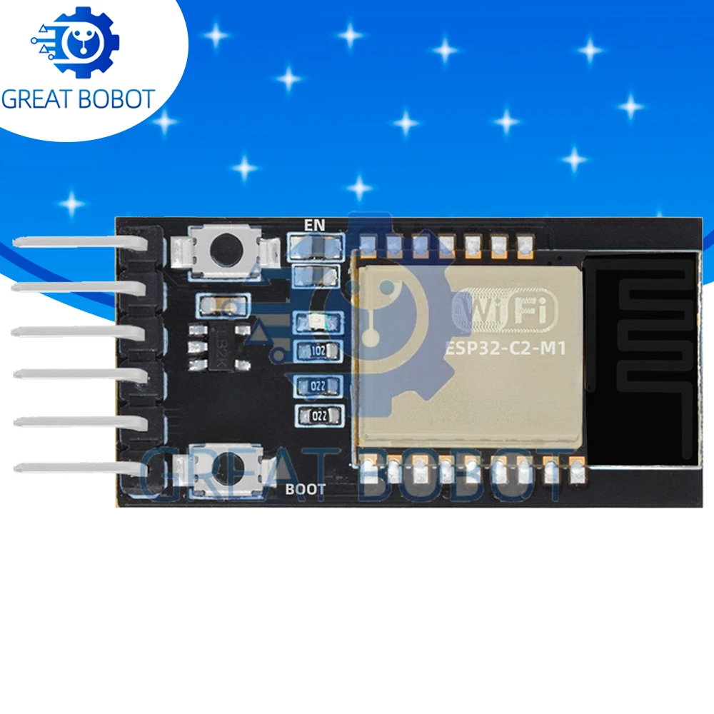 ESP32-C2-M1 Wireless Module: WiFi & Serial Port Transparent Transmission – Compatible with dt-06/HC-05, Works for Arduino
