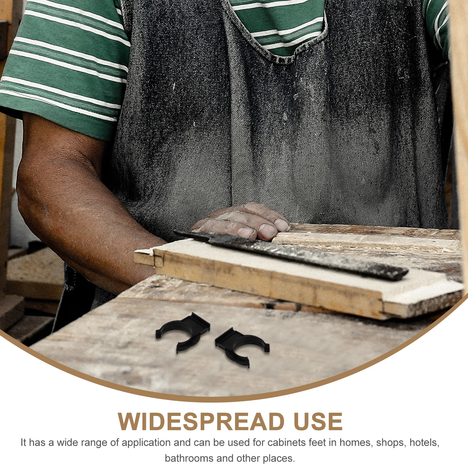 

20pcs Cabinet Accessories Black 27mm Clips Durable Anti Board Plinth Clamp slip Kitchen Plinth Leg Bracket Reusable