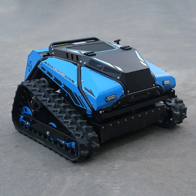Remote Control Lawn Mower 4x4 CE EPA Engine Robot Grass Cutter for Slope Heavy Duty Track