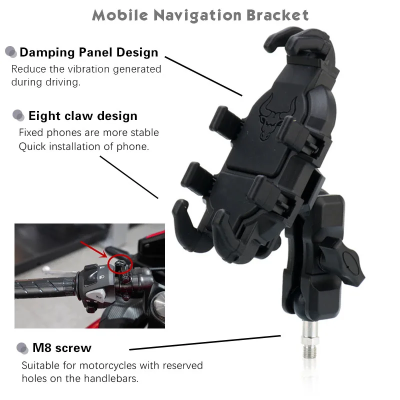 For 250SR 300SR 650TR 650 TR Motorcycle Accessories GPS Navigation Frame Mobile Phone Mount Bracket