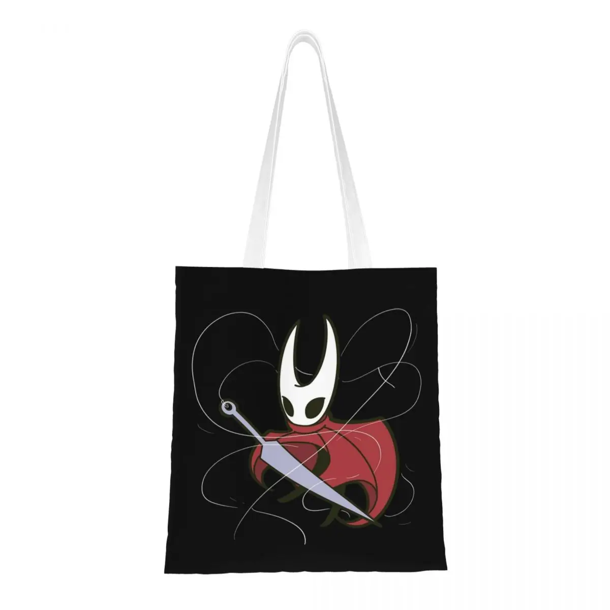 

Women Men Hollow Knight Silksong Hornet Tote Bags Large Capacity Shopping Bag for Shopper Handbags