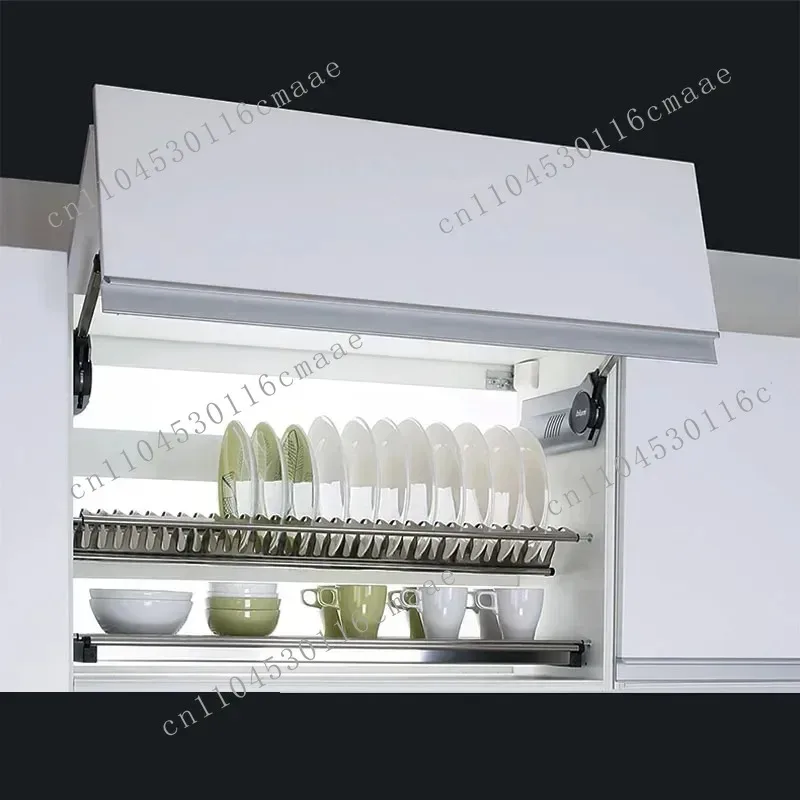 

New Cabinet Double-layer Dish Storage Drawer Basket Stainless Steel Embedded Kitchen Dish Rack Storage Drain Rack