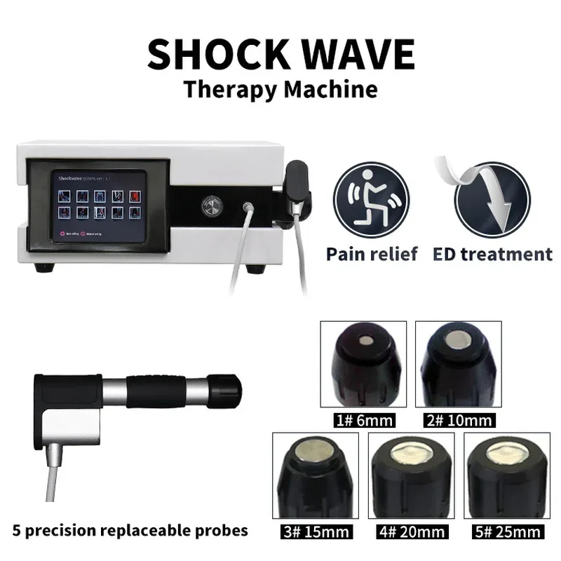 2025 10 Bar Touch Screen Pneumatic Shockwave Therapy Machine Pain Relief ED Treatment Shock Wave Physiotherapy Body Massager
