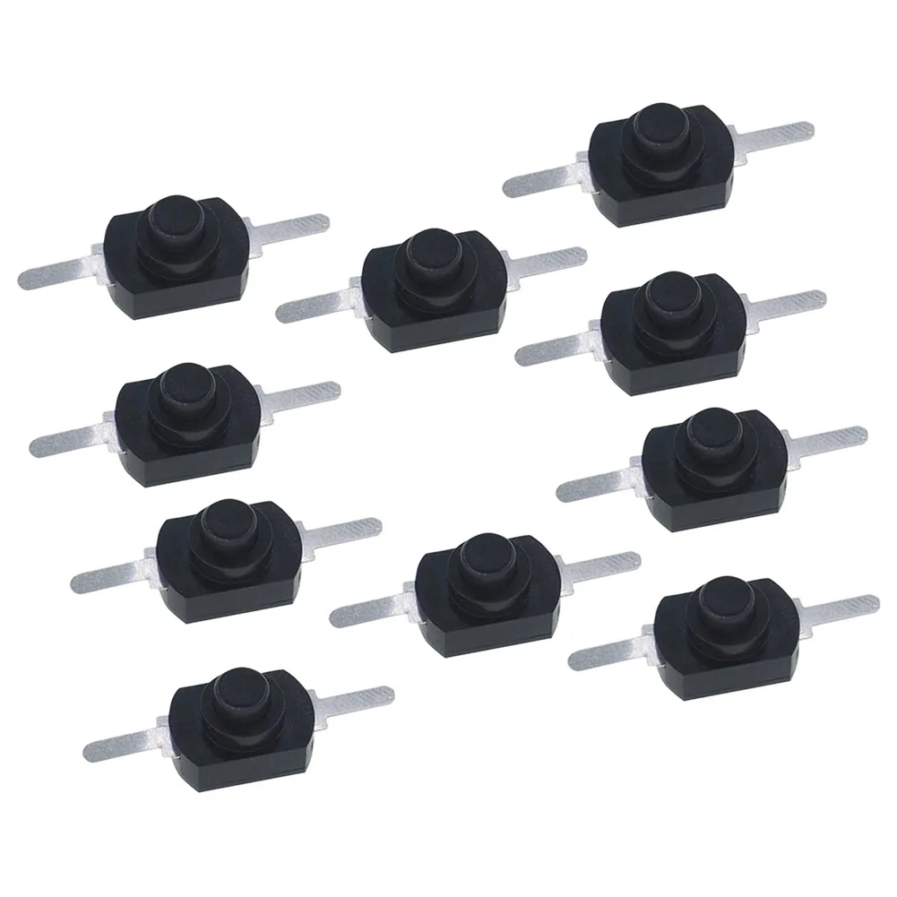 10PCS 1A 30V For Mini Torch Push Button Switch Latching On Off Copper Terminal for Electronic Toys and Remote Controls
