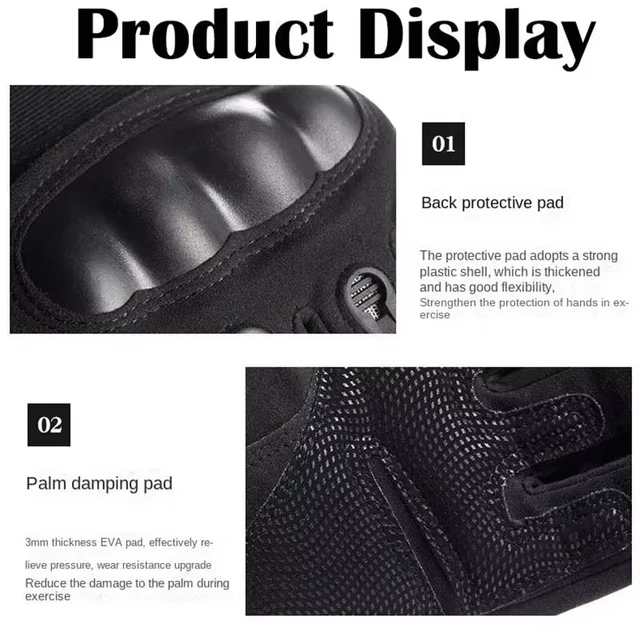 Outdoor sport glove Fitness Gloves Body Building Training Sports Exercise Cycling Glove Shockproof Motorcycle Hunting gloves 6