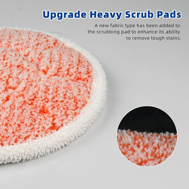 A85I-6 Pack 3897A وسادات ممسحة لمكنسة Bissell Spinwave Smartsteam 3897A، 4 وسادات تنظيف + 2 وسادات تنظيف ثقيلة، أجزاء 1641112