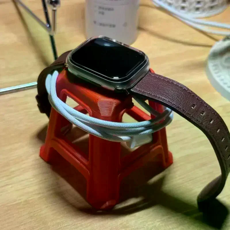 1Pcs 3D Printing Watch Desktop Stand Chair Shape Red Storage Rack Universal Watch Charging Stand With Charging Groove