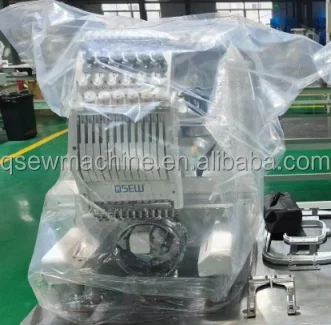 QS-1201 Single Head Computerized Embroidery Machine Computer for T shirt logo label sock mini Embroidery Machine
