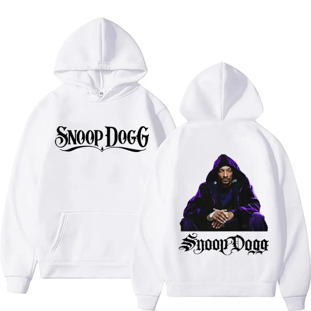 Limited Rapper Snoop Dogg Hooded Vintage Tupac Shakur Print Hoodie Men Women Hip Hop Punk Style Cool Sweatshirt Man's Streetwear