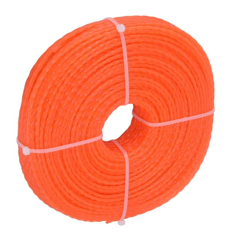 Nylon Trimmer Cord 2.7mm 100m Twist Shape Trimmer Line For Heavy Duty Lawn Mower Cutters