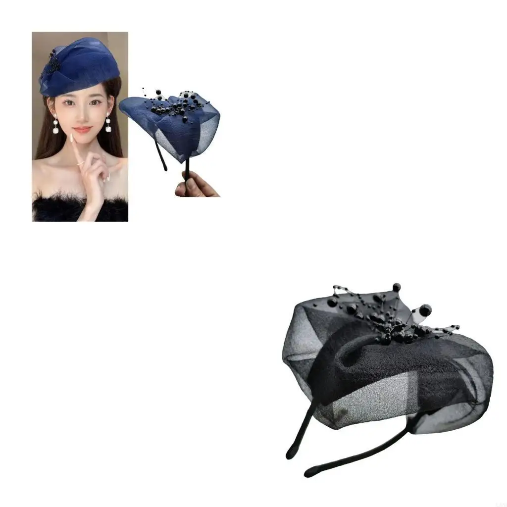 

Модные повязки на головные повязки Bowknot Женщины с бисером шляп