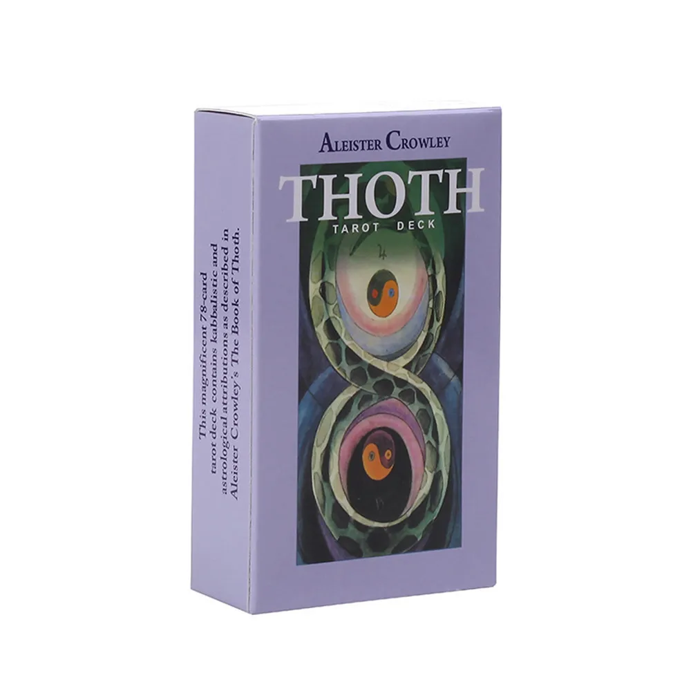 

78PCS Thoth Tarot Cards Divination Deck English Versions Edition Oracle Board Playing Table Games For Party