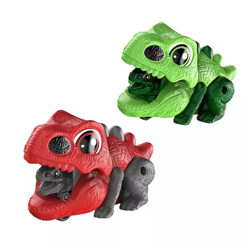 

1 Pcs Simulation Tyrannosaurus Rex Parent-child Battle Children's Toy Dinosaur Catapult Vehicle Friction Inertia Press Car Toys