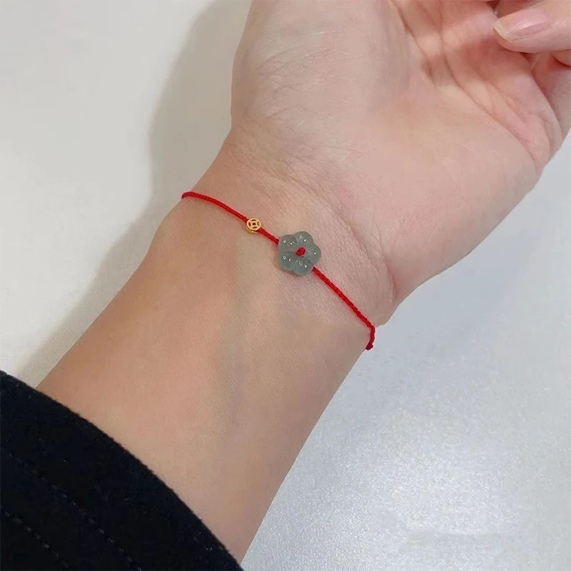 Adjustable Handmade Braid Bracelets Jewelry Couple Gifts Fashion Creative Lucky Rich Flower Hand Rope Ring For Women Men