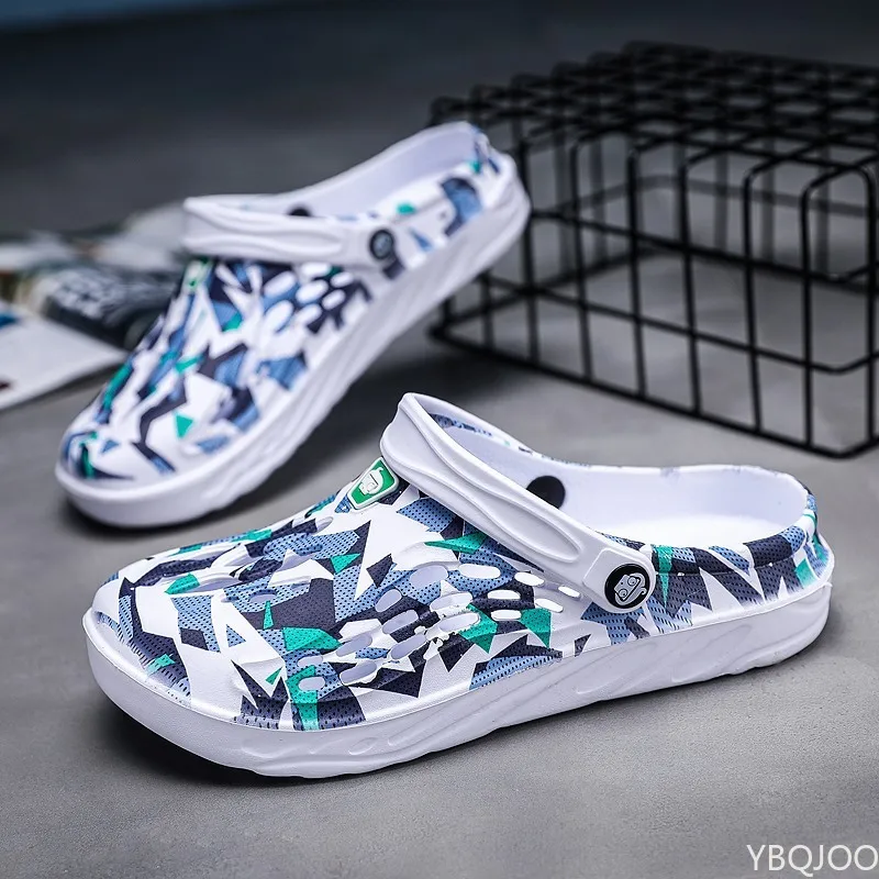 Summer Men Slippers Outdoor Garden Shoes  Male Beach Slippers Flip-Flops Men Indoor Home Slides Loafers Mules Plus Size 49