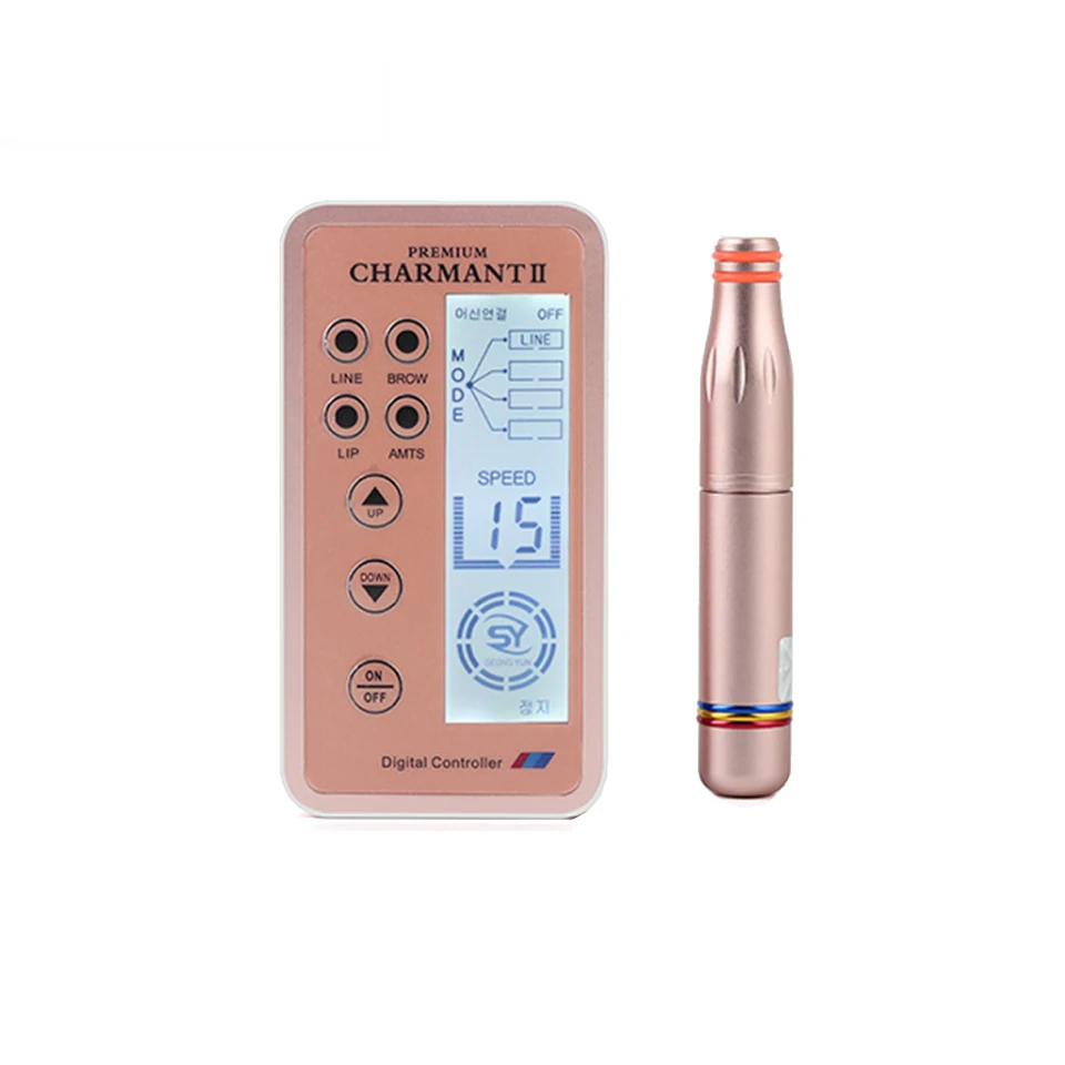 1 zestaw Charmant 2 pomarańczowy cyfrowy pisak do tatuażu dla MTS trwała linia brwi linia ust Shader makijaż urządzenie do mikroigłowania