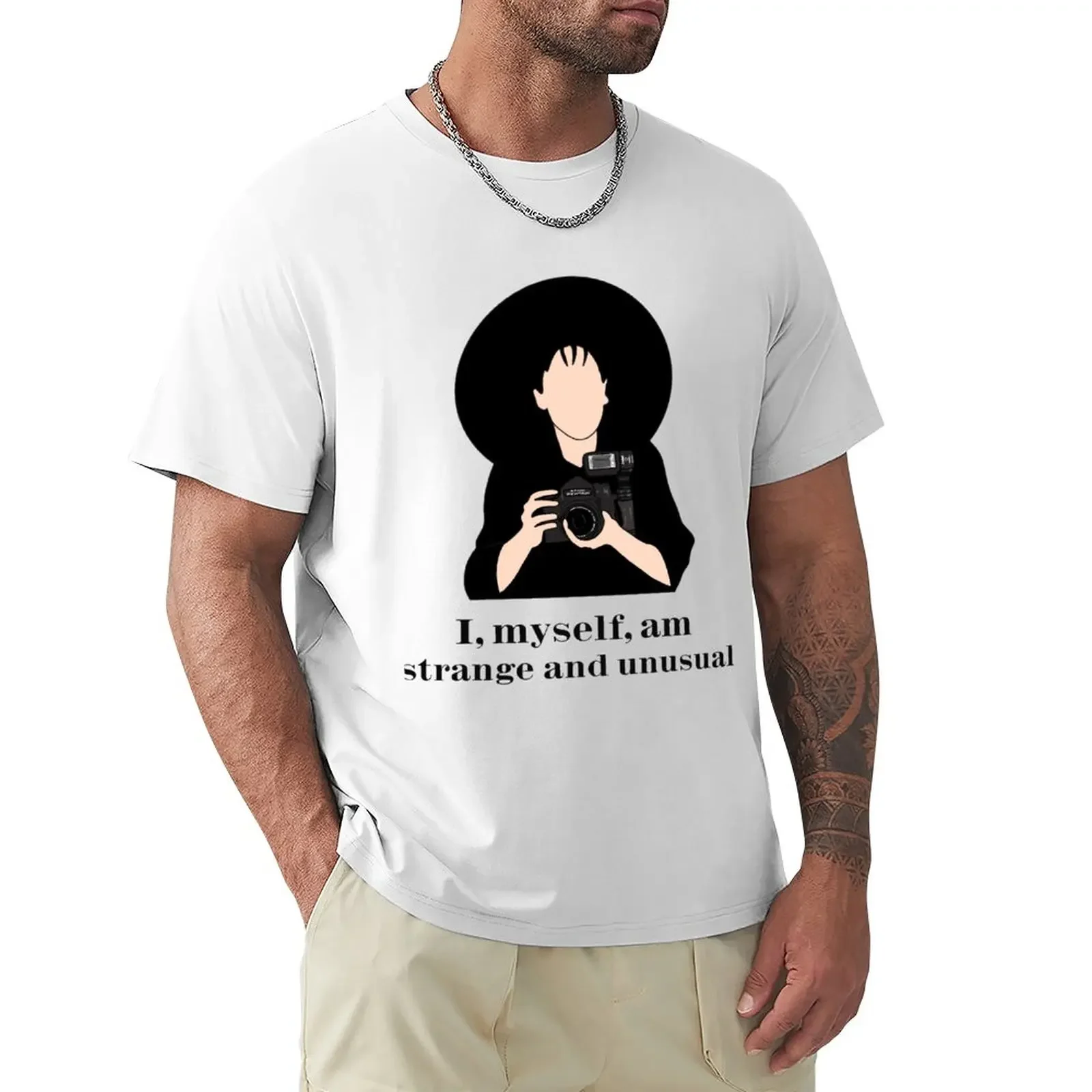 

I myself am strange and unusual T-Shirt plain vintage quick-drying Men's clothing