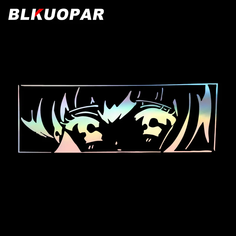 

BLKUOPAR Anime Eyes Car Stickers Holographic Sunscreen Vinyl Laser Die-cut Occlusion Scratch Windshield Car Door Decoration