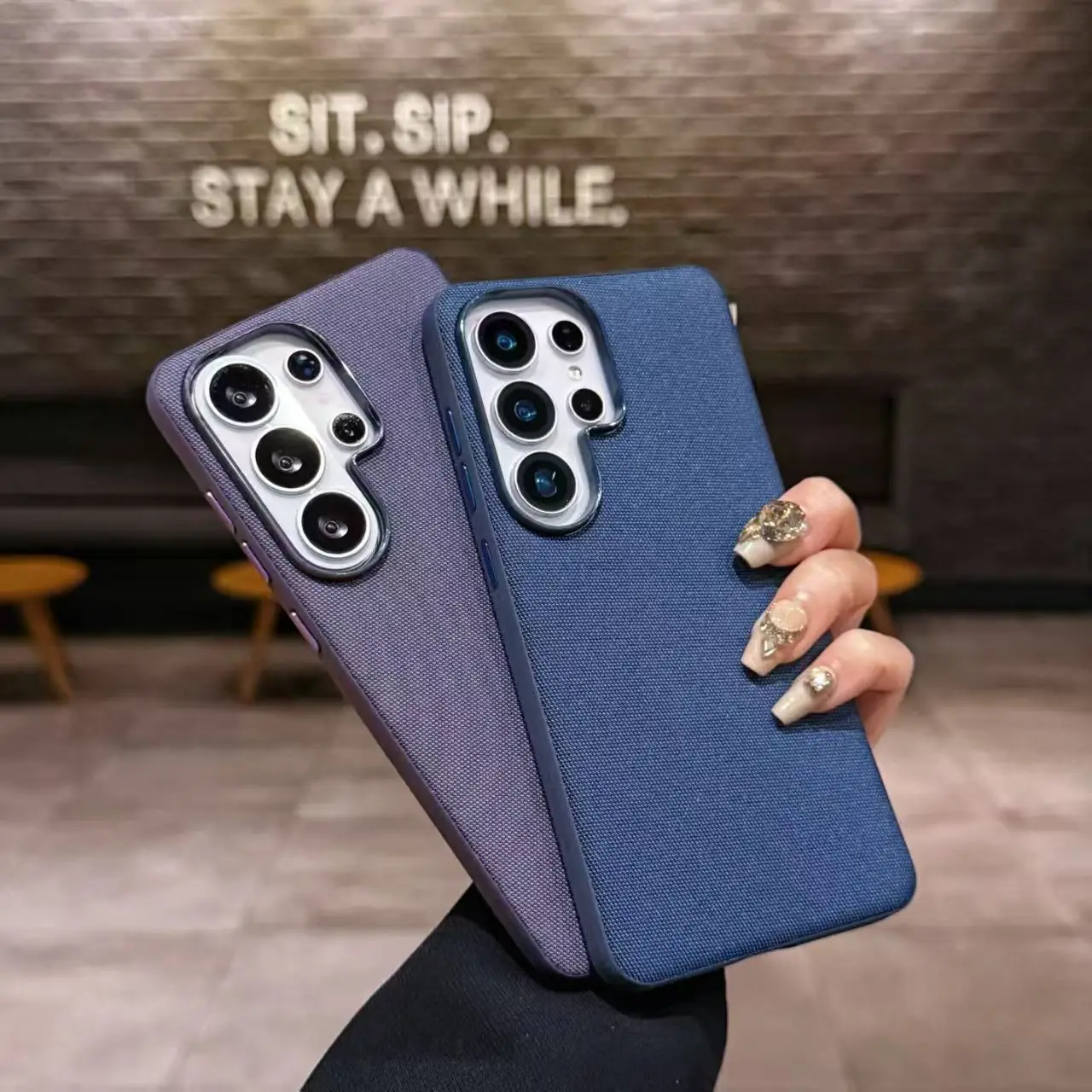 Luxury Tech Woven Technology Fabric Magnetic Case For Samsung Galaxy S23 S24 S25 S26 Ultra For Magsafe Wireless Charge Cover - view 4