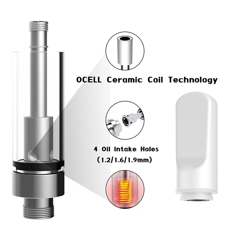 Cartuchos de almacenamiento vacíos para vidrio y cerámica, fácil de llenar, 1,0 ML, 20 unidades